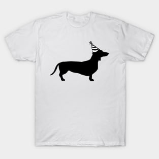 Dachshund On Birthday Party T-Shirt